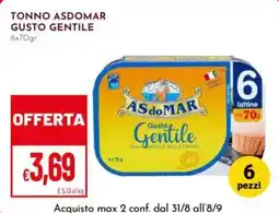 Pan Tonno Asdomar Gusto Gentile offerta