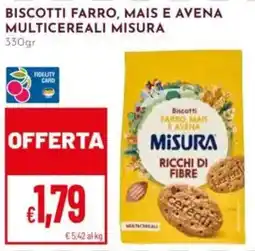 Pan Biscotti farro, mais e avena multicereali Misura offerta