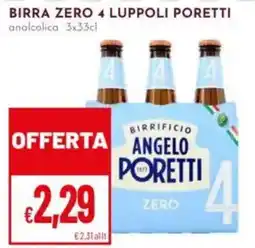 Pan Birra zero 4 luppoli Poretti offerta