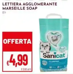Pan Lettiera agglomerante Marseille soap Sanicat offerta