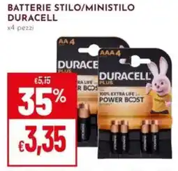 Pan Batterie stilo/ministilo Duracell offerta