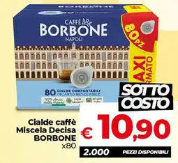 Ipercoop Radenza Cialde caffè Miscela Decisa BORBONE offerta