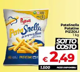 Ipercoop Radenza PataSnella Patatine Pizzoli offerta