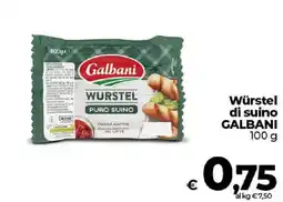 Ipercoop Radenza Würstel di suino Galbani offerta