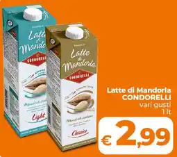 Ipercoop Radenza Latte di Mandorla Condorelli offerta