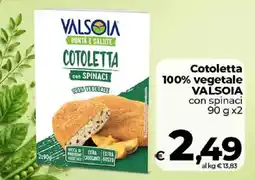 Ipercoop Radenza Cotoletta con spinaci ValsOia offerta