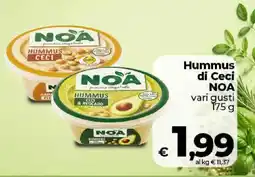 Ipercoop Radenza Hummus di Ceci NOA offerta