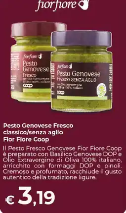 Ipercoop Radenza Pesto Genovese Fresco Fior Fiore Coop offerta