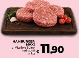 Ipercoop Radenza Hamburger Maxi offerta