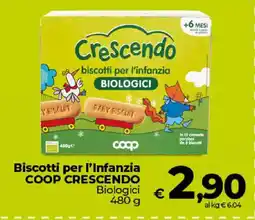 Ipercoop Radenza Biscotti per l'Infanzia COOP CRESCENDO Biologici offerta