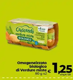Ipercoop Radenza Crescendo verdure miste biologico offerta