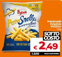 Ipercoop Radenza PataSnella Patatine Pizzoli offerta