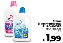 Ipercoop Radenza Crema di Ammorbidente Puro Amore offerta