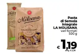 Ipercoop Radenza Pasta di Semola Integrale LA MOLISANA offerta