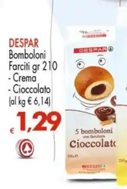 Despar Bomboloni Farciti Cioccolato offerta
