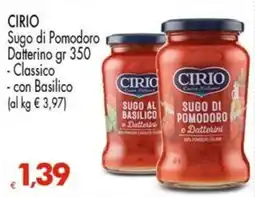 Despar Cirio Sugo di Pomodoro e Datterini offerta