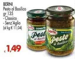 Despar Berni Pesto al Basilico offerta