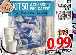 Il Genio Supermercato Kit 50 accessori per caffè con zucchero classico offerta