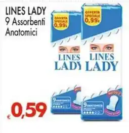 Despar Lines lady assorbenti anatomici offerta