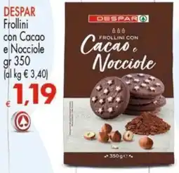 Despar Despar Frollini con Cacao e Nocciole offerta