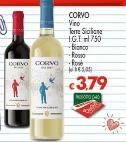 Despar Corvo vino Terre Siciliane I.G.T. offerta