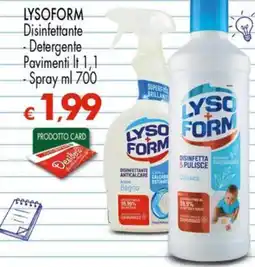 Despar Lysoform Disinfettante Detergente Pavimenti offerta