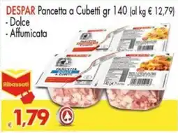 Despar Pancetta a Cubetti offerta