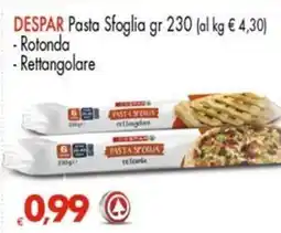 Despar Despar Pasta Sfoglia offerta