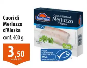 Cuori di filetto di Merluzzo d'Alaska