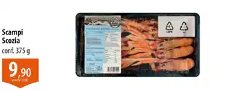 Scampi interi surgelati