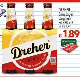 Despar Dreher Birra Lager Originale offerta