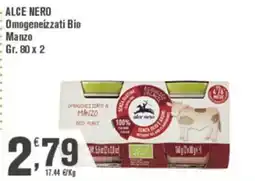 Conté Supermercati Alce Nero Omogeneizzati Bio Manzo offerta