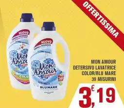Conté Supermercati Mon Amour detersivo lavatrice color/blu mare offerta