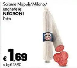 Supermercati Vinci Salame Napoli/Milano/ungherese Negroni offerta