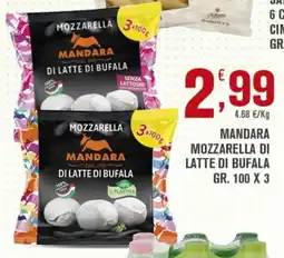 Conté Supermercati Mozzarella di latte di bufala Mandara offerta