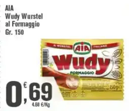Conté Supermercati AIA Wudy Wurstel al Formaggio offerta