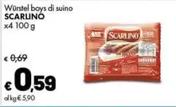 Supermercati Vinci Würstel boys di suino Scarlino offerta