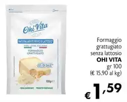Eurospesa Formaggio grattugiato senza lattosio OHI VITA offerta