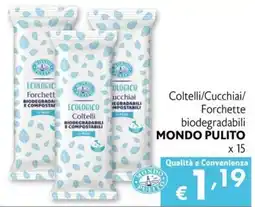 Eurospesa Coltelli/Cucchiai/Forchette biodegradabili MONDO PULITO offerta