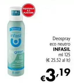 Eurospesa Deospray eco neutro INFASIL offerta