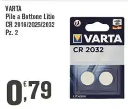 Conté Supermercati Pile a Bottone Litio VARTA offerta
