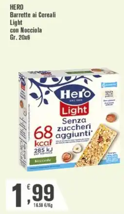 Conté Supermercati Hero Barrette ai Cereali Light con Nocciola offerta