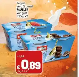 Supermercati Vinci Yogurt zero % grassi Müller offerta