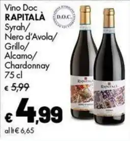 Supermercati Vinci Vino Doc Rapitalà offerta