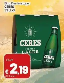 Supermercati Vinci Birra Premium Lager Ceres offerta