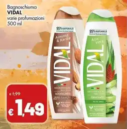 Supermercati Vinci Bagnoschiuma Vidal offerta