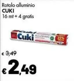 Supermercati Vinci Rotolo alluminio Cuki offerta