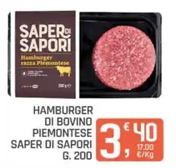 Ottimo Market Hamburger di bovino piemontese Saper di sapori offerta