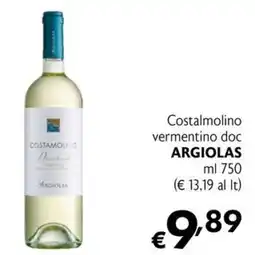 Eurospesa Costamolino vermentino doc Argiolas offerta