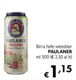 Eurospesa Birra hefe weissbier Paulaner offerta